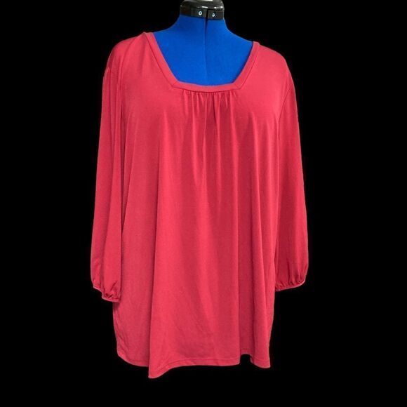 Women’s Red/Burgundy Top Size 3X - Picture 1 of 10